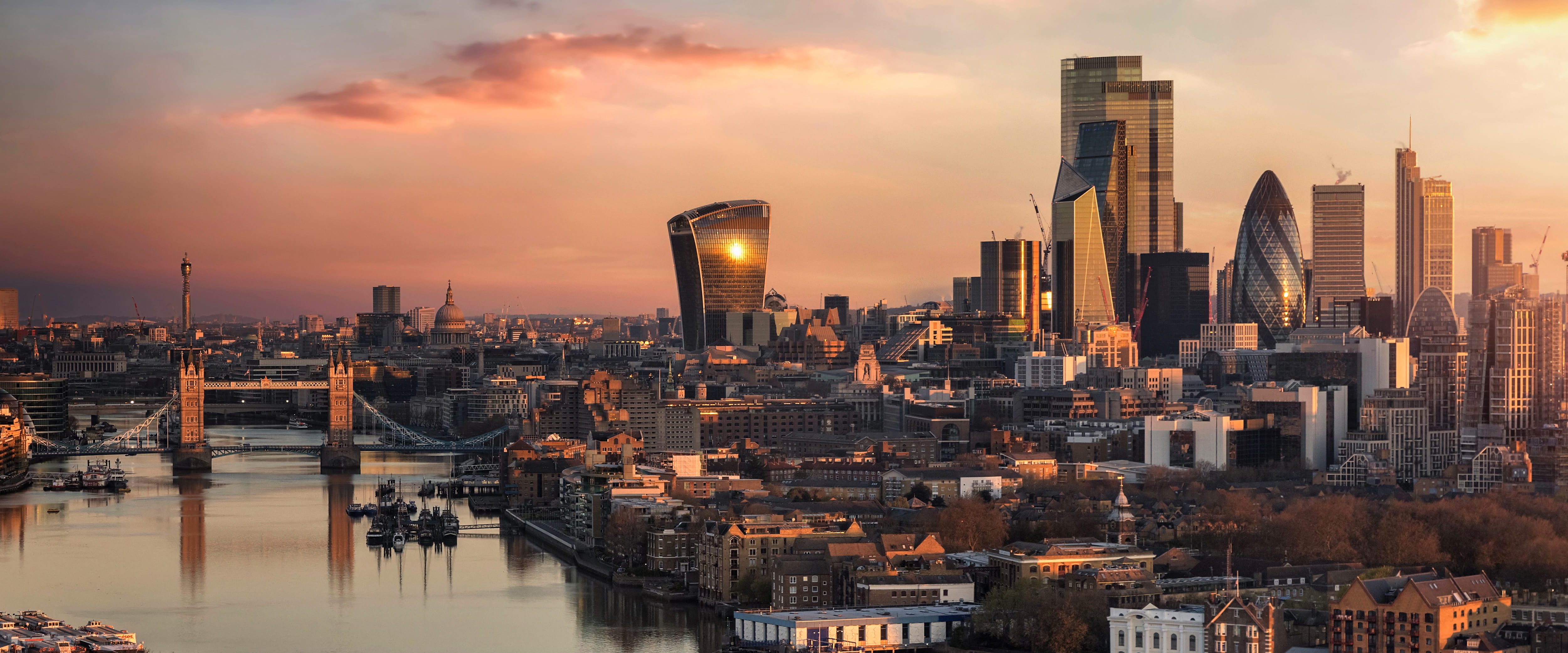 London sunset skyline
