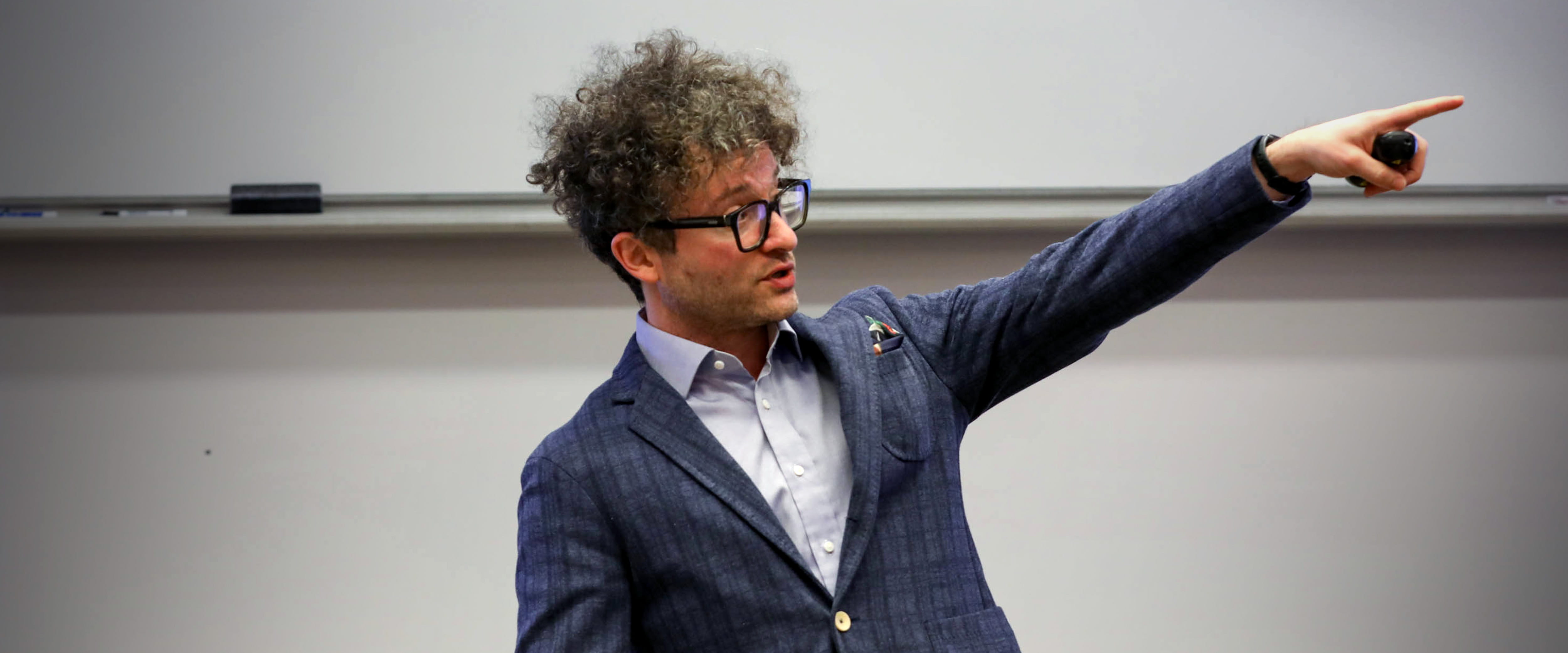 Professor Alex Imas teaching.