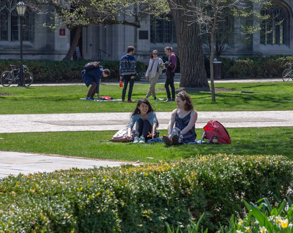 spring on campus