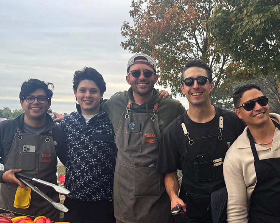 Group of students at bbq
