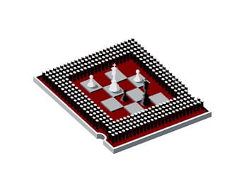 Microchip in form of chessboard