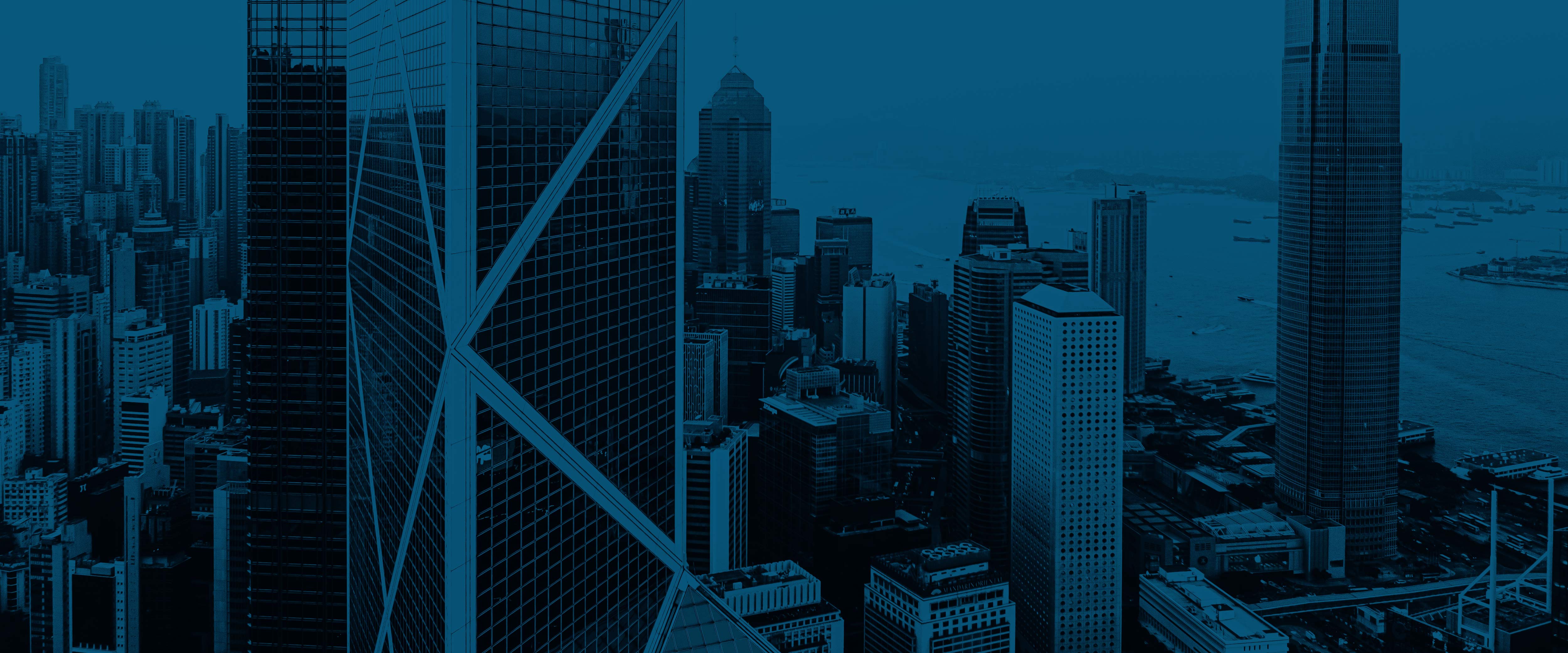 Hong Kong business district skyline