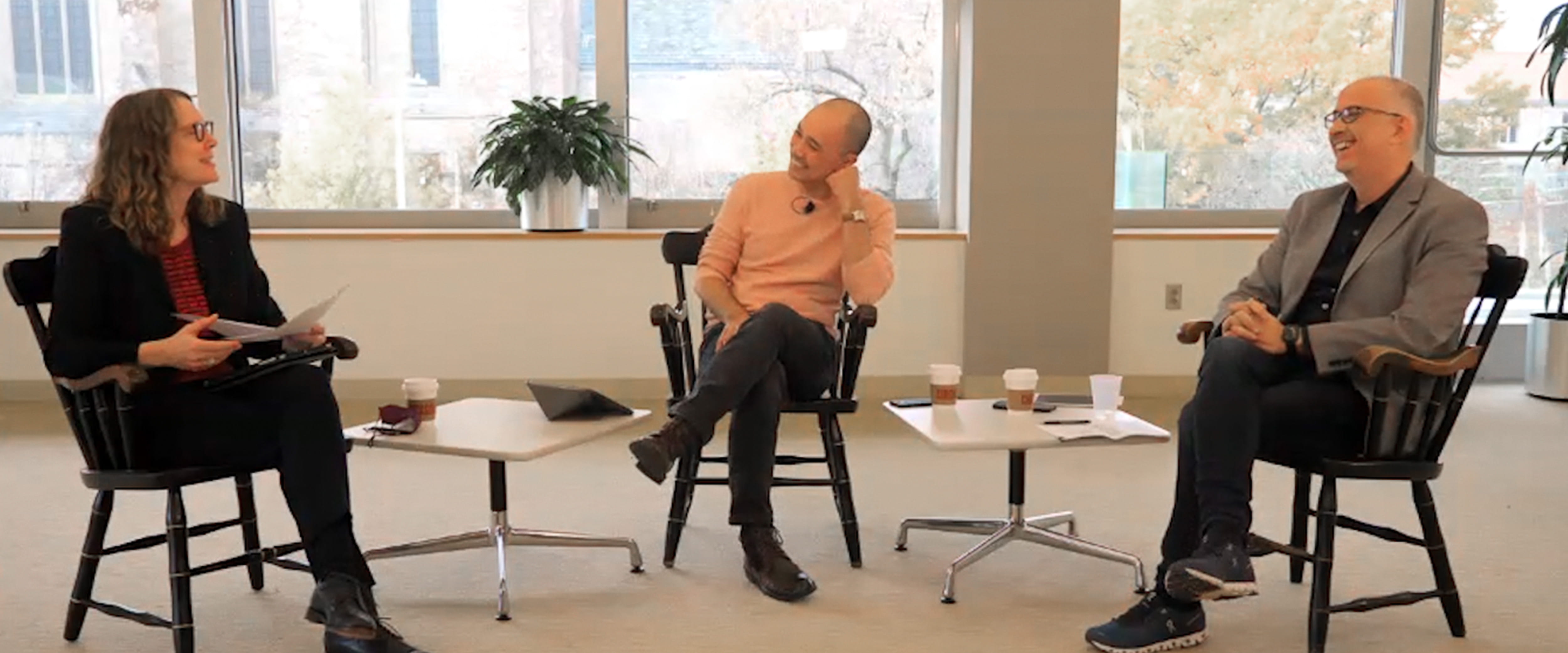 Allison Cuddy, Vu Tran, and Guy Rolnik at Meeting of the Minds.