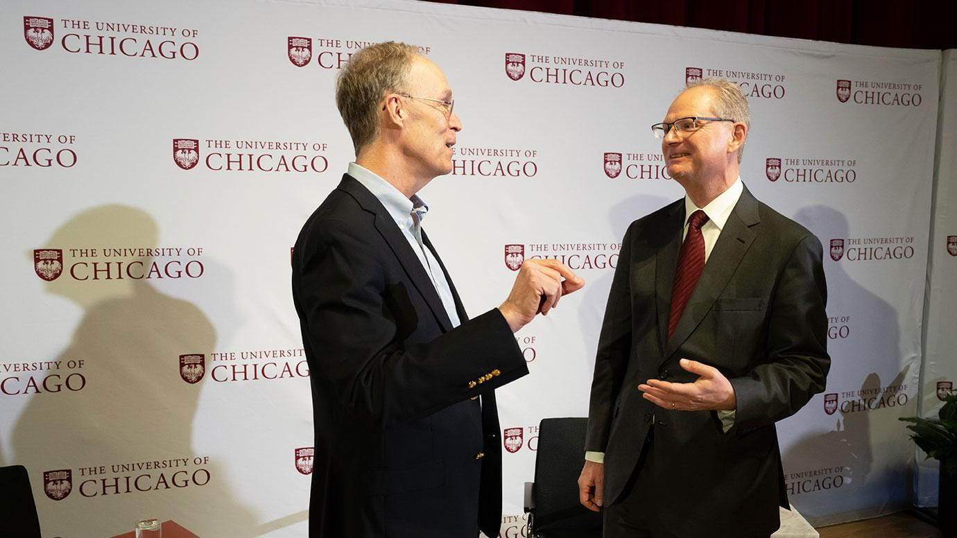 Douglas W. Diamond speaks with Paul Alivisatos. 