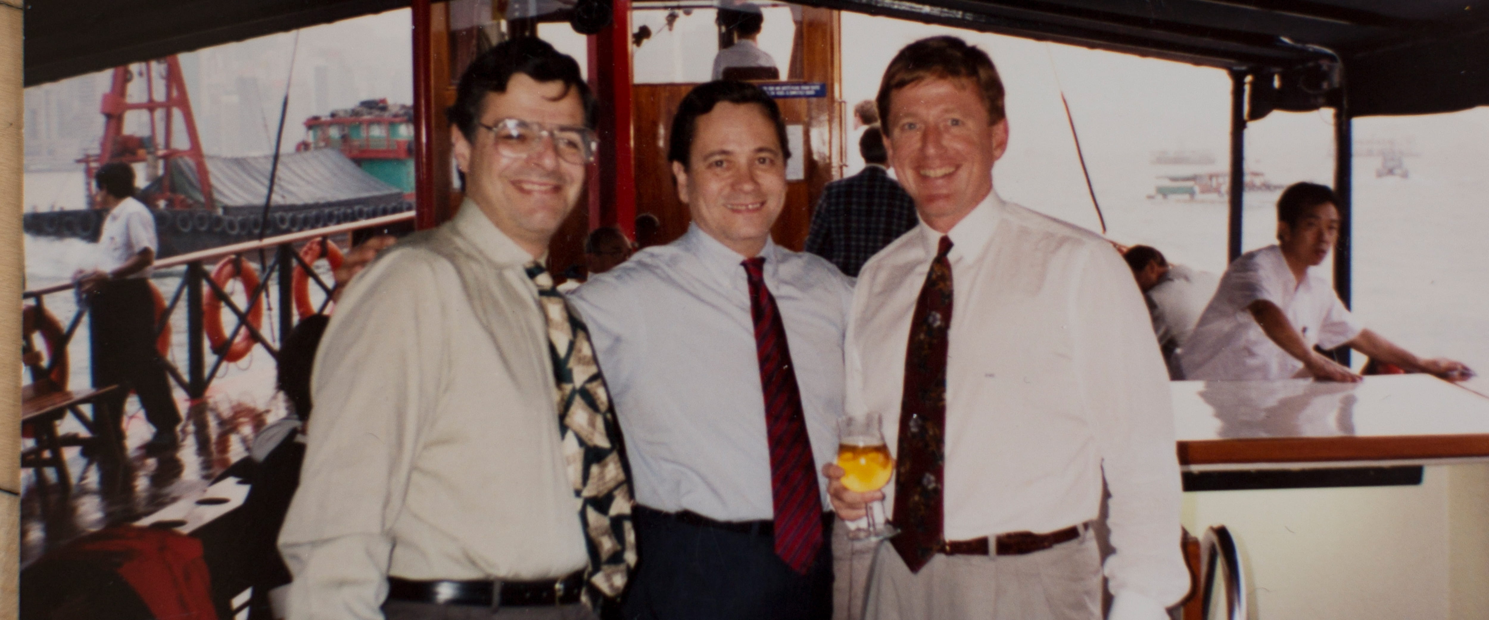 Jack Gould posing with colleagues 