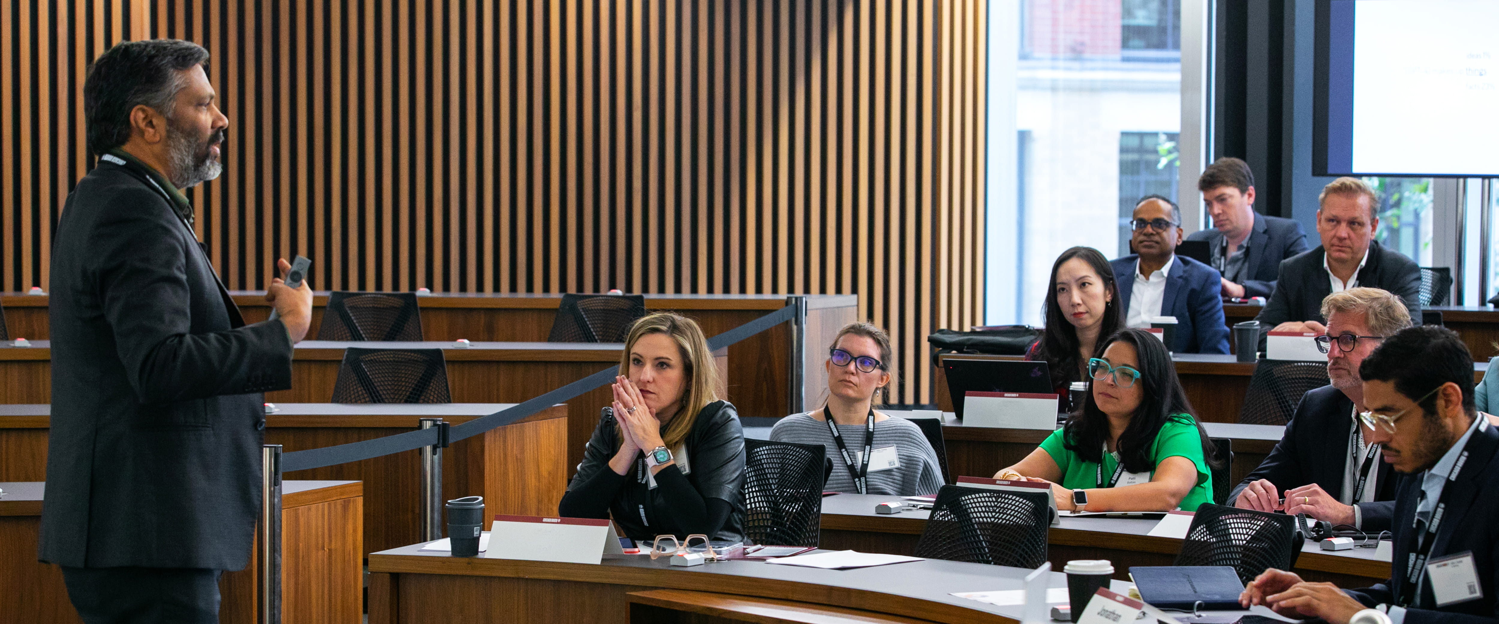 Kilts London Marketing Summit professor speaking in a classroom