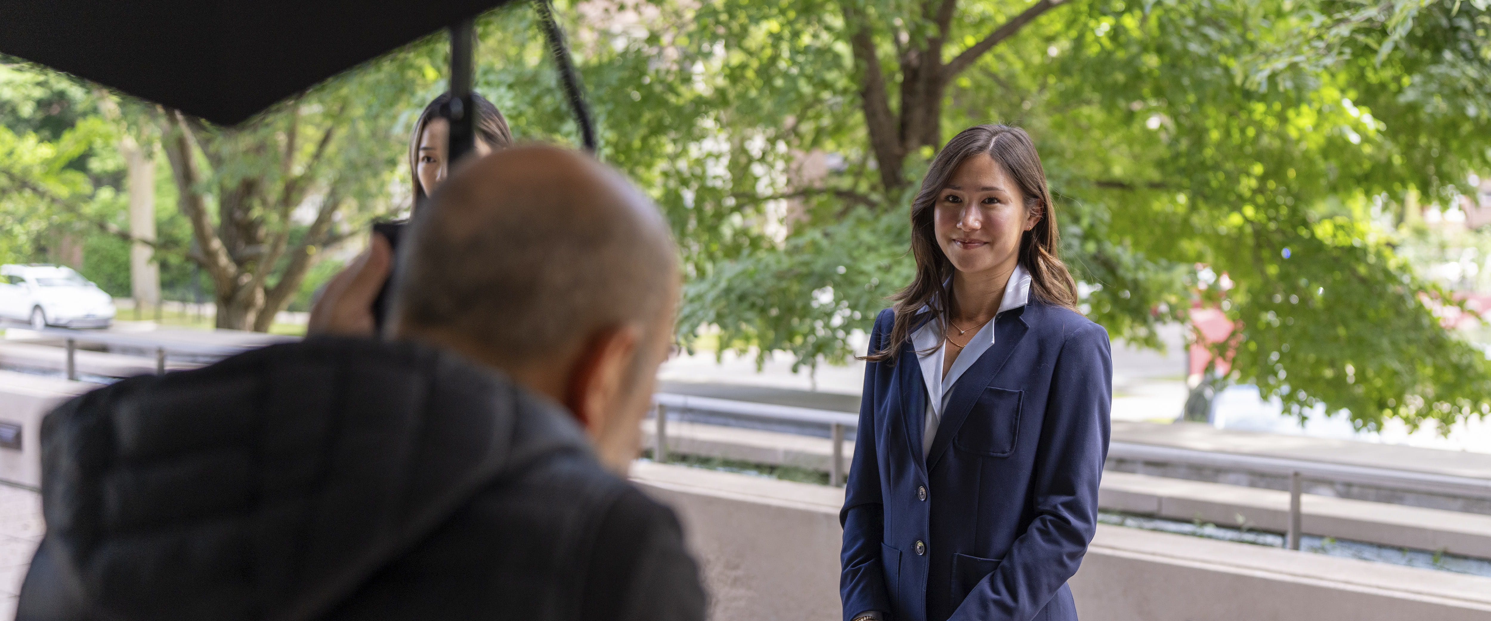 student taking portrait picture