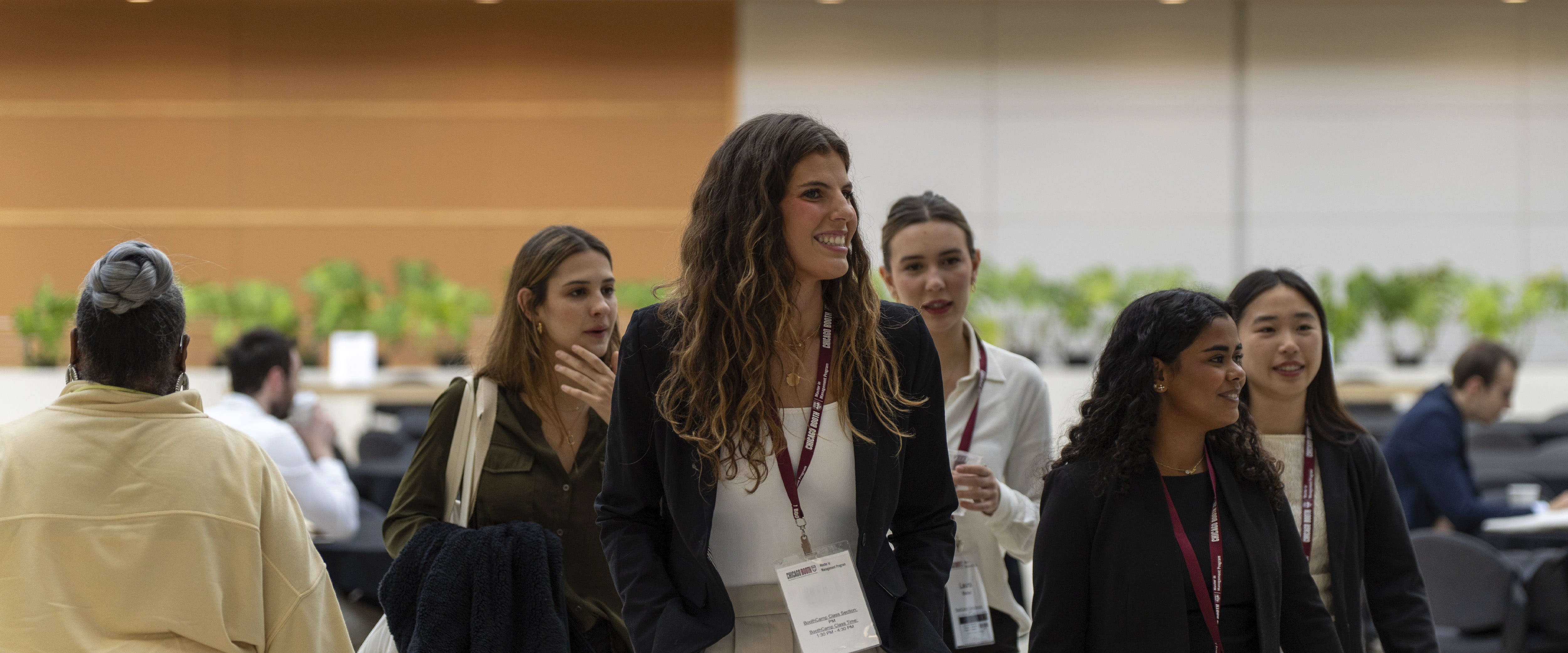 students walking on campus