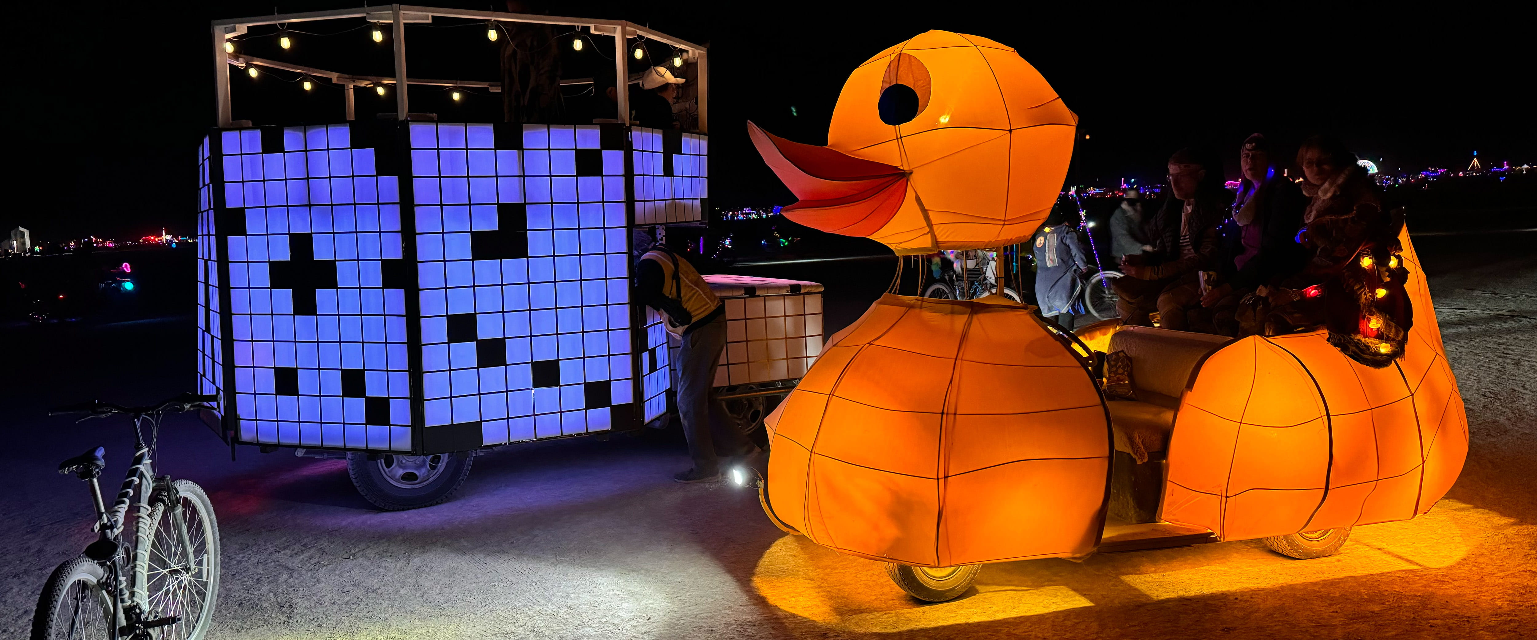 Burning man duck light