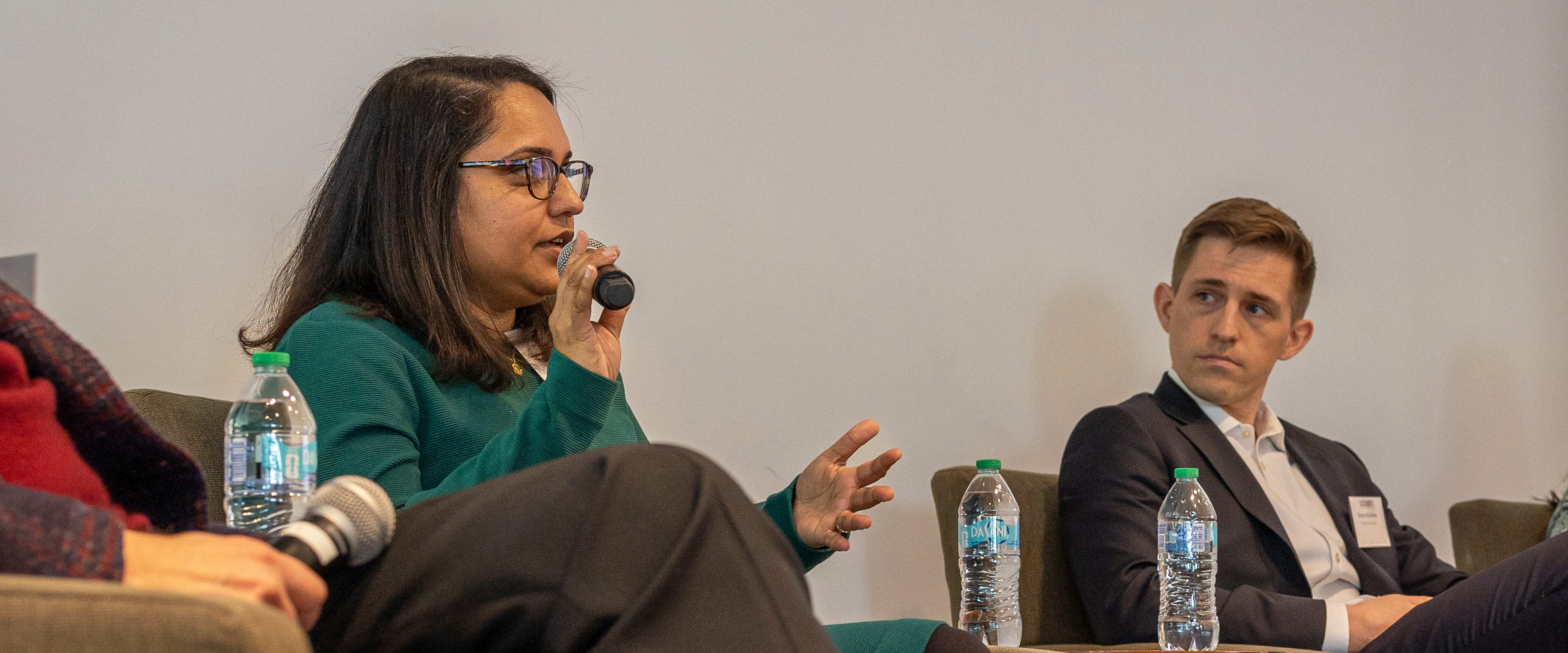 Speaker answering question