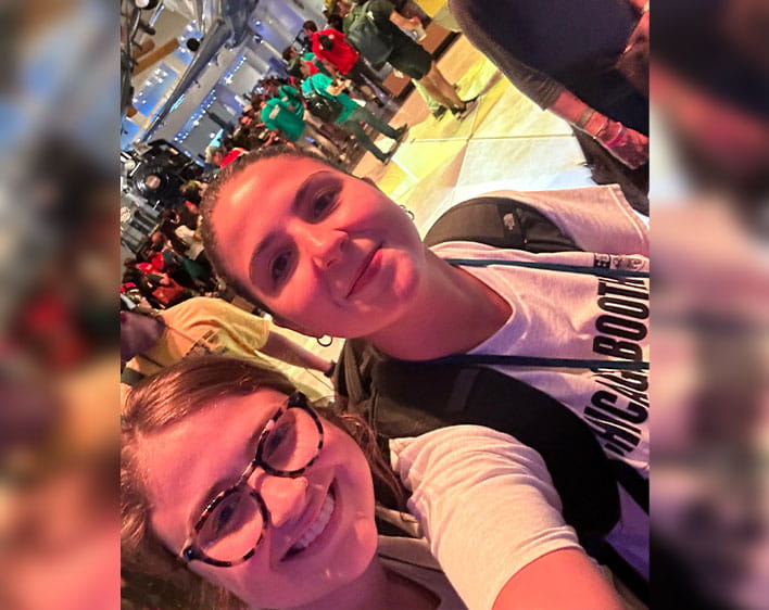 selfie of Nehir and friend