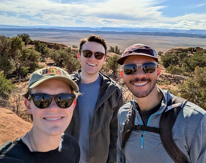 Group of students hiking