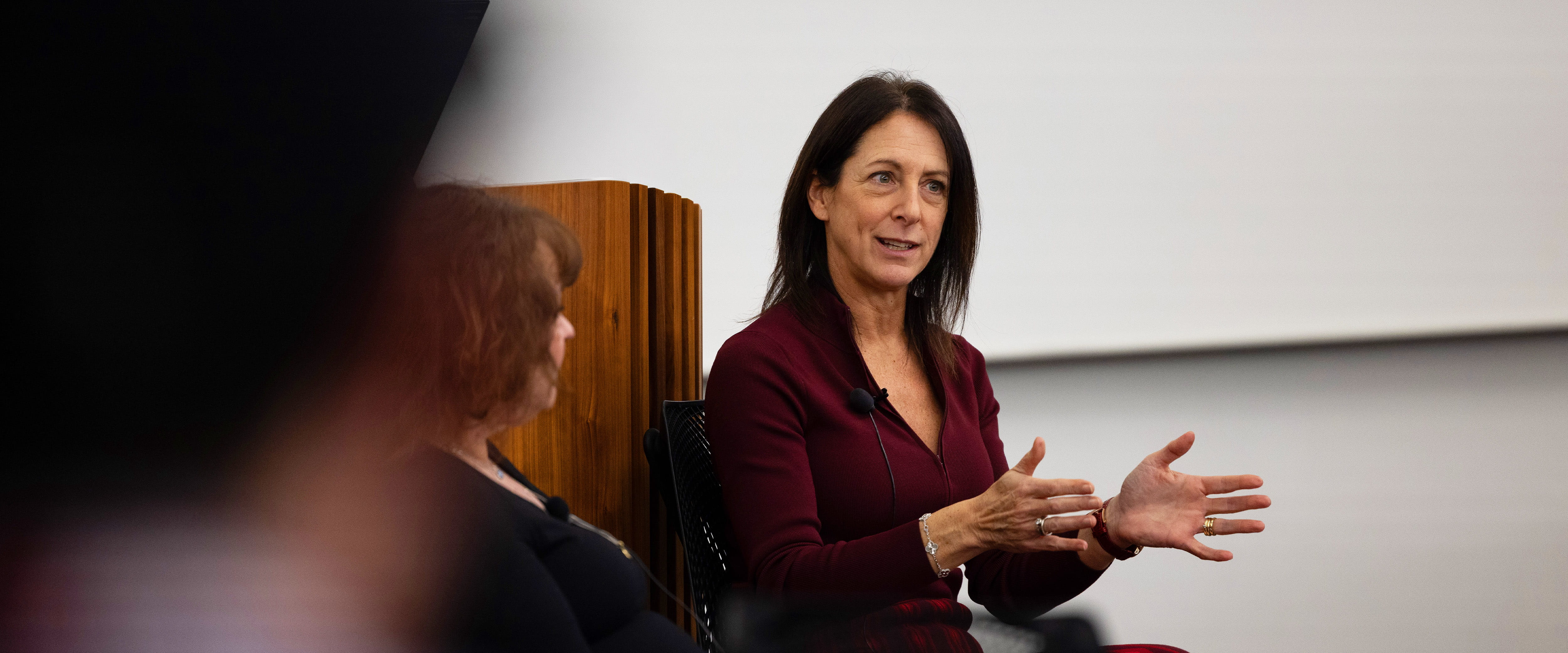 Anna Marks in a Booth classroom.