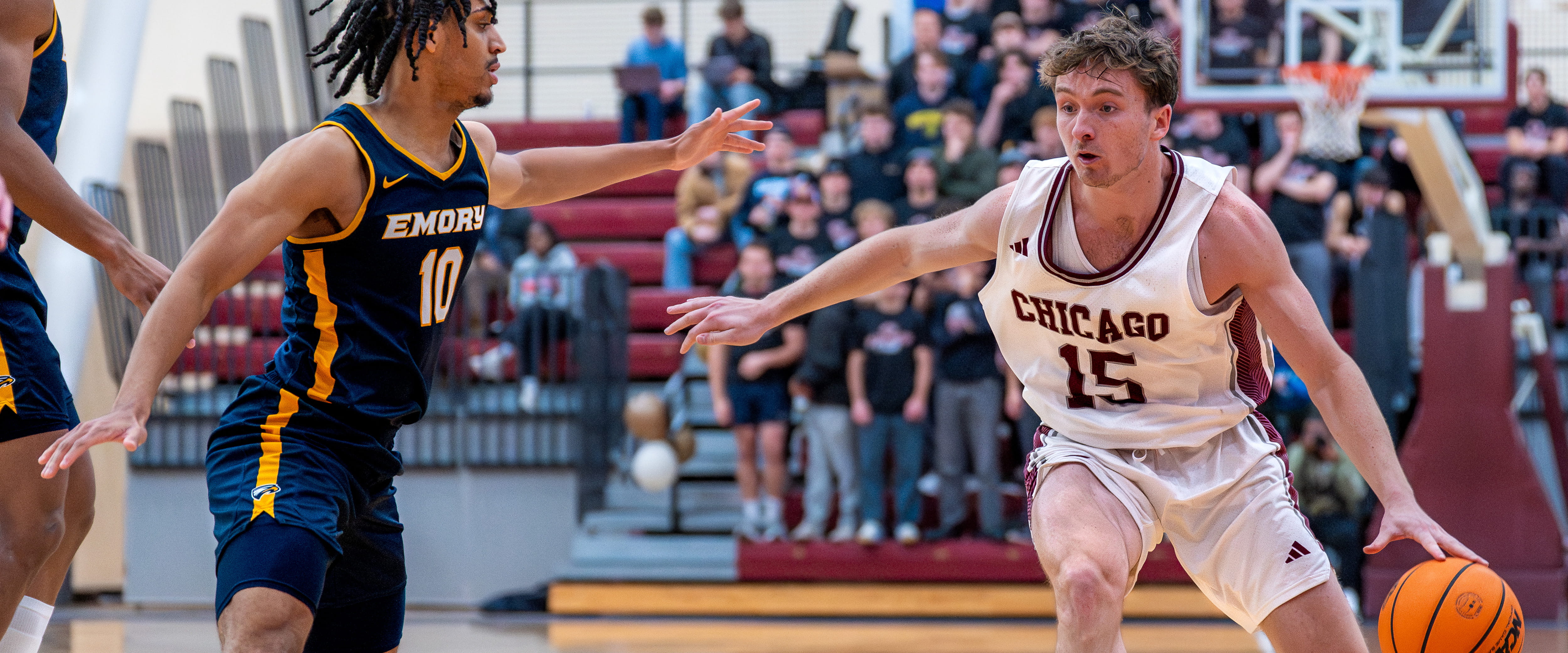 SMP Basketball Player Shane Regan dribbling