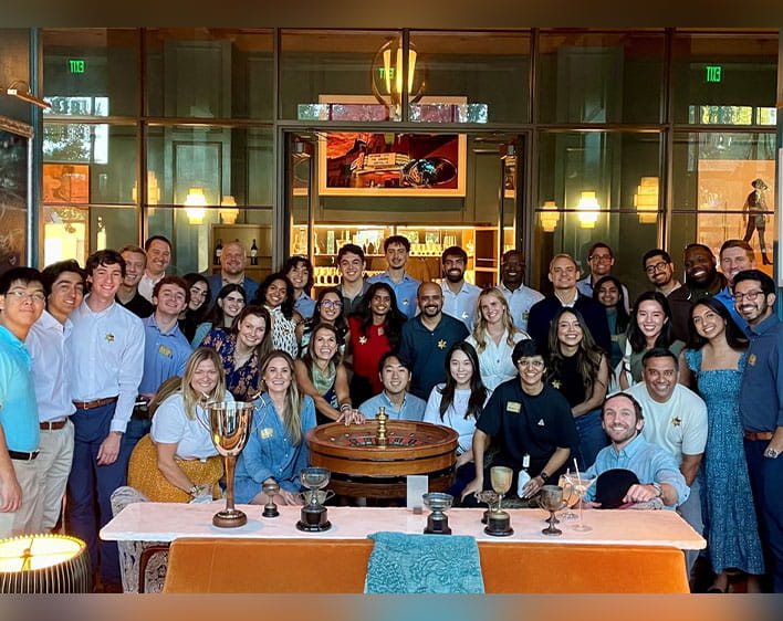 large group of Selena and other Boothies smiling