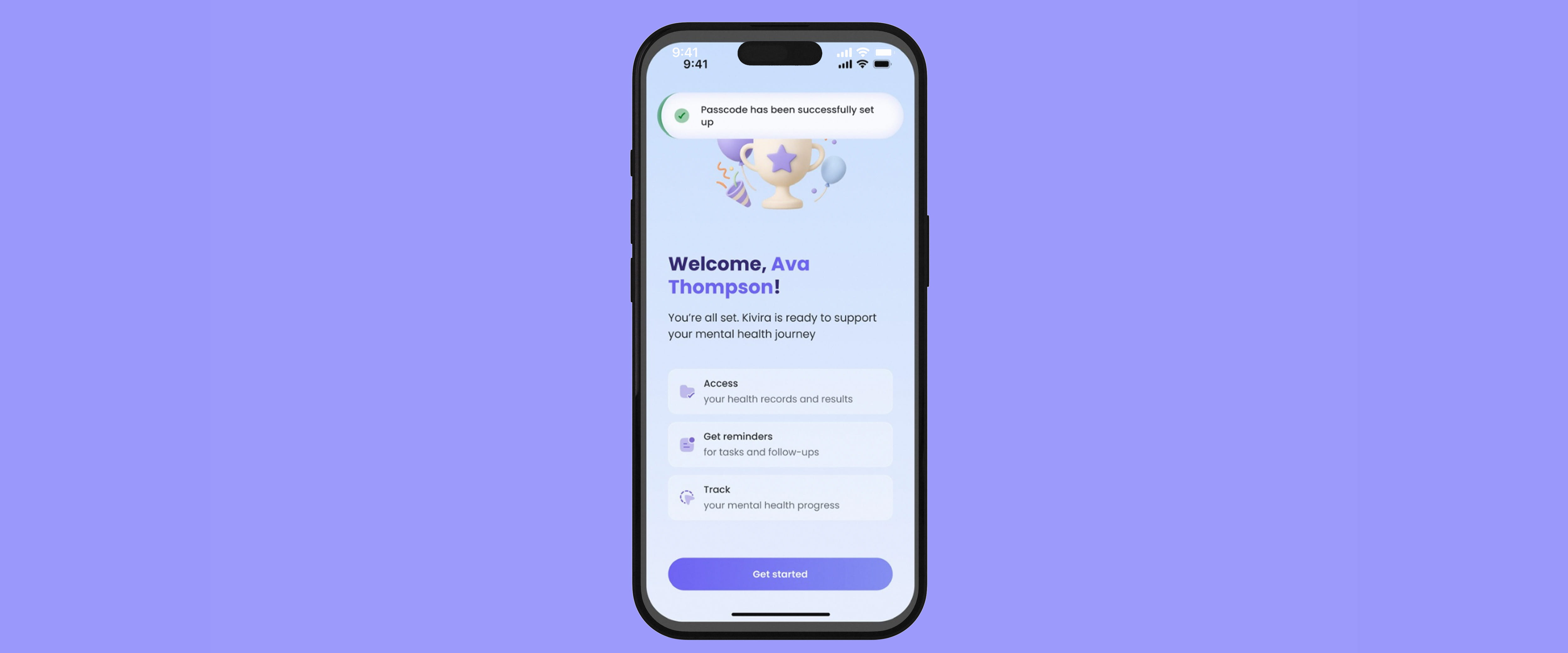 Image of the mental health startup app