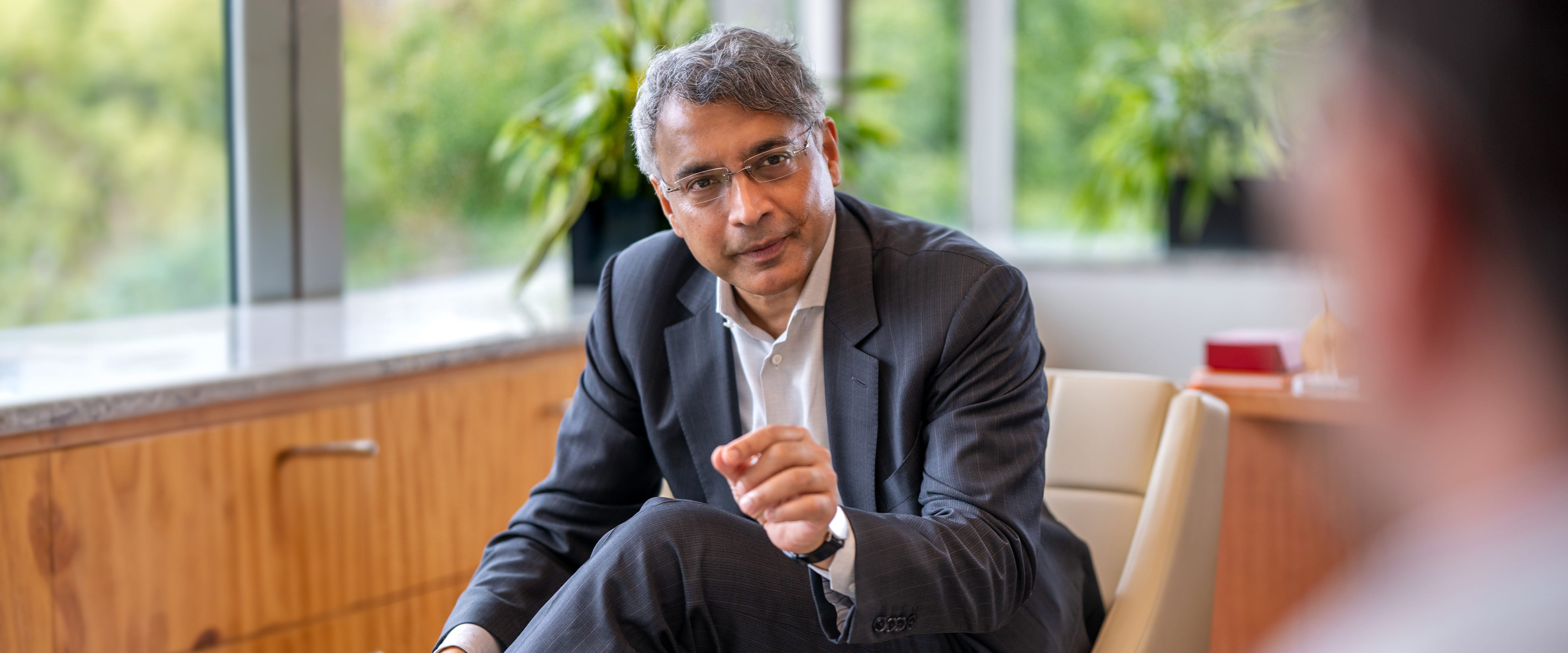 Dean Madhav Rajan in his office