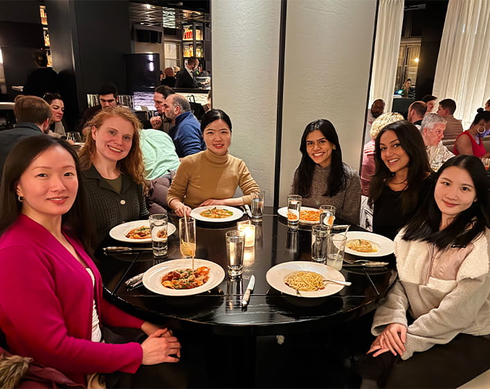 Savita Gupta at dinner with group of Boothies