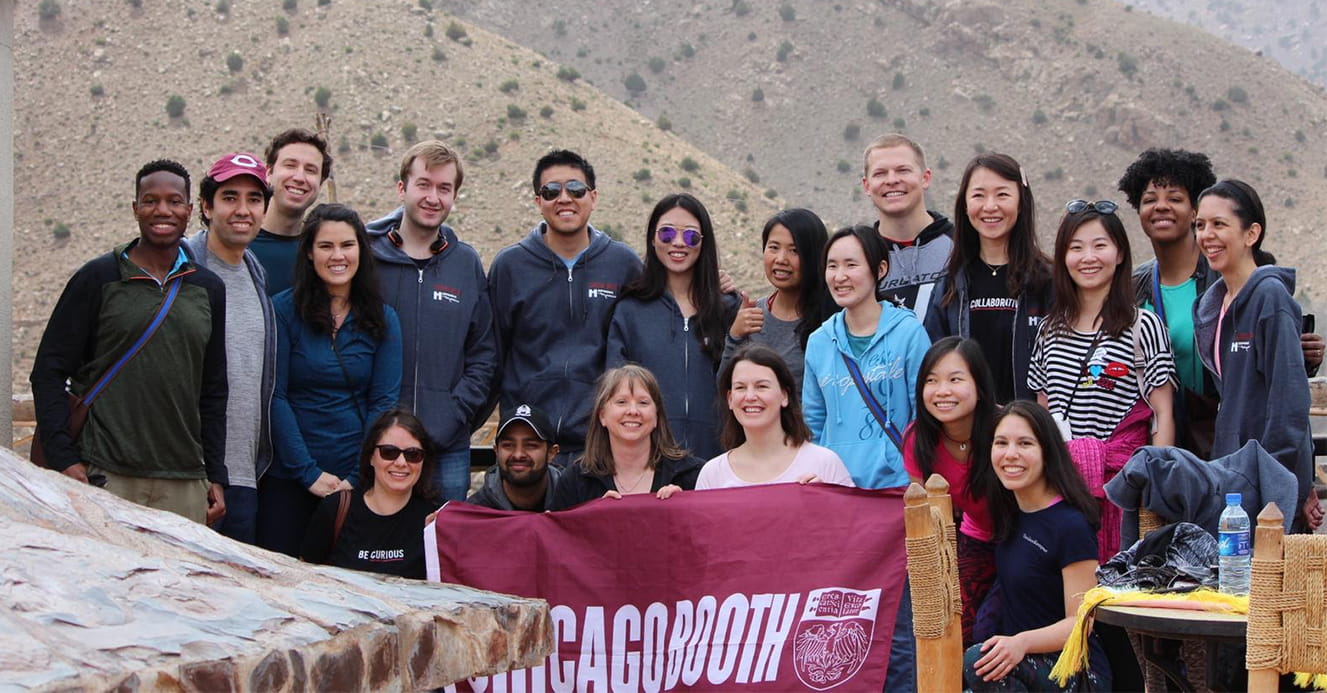 Booth students on 2019 trip to Morocco