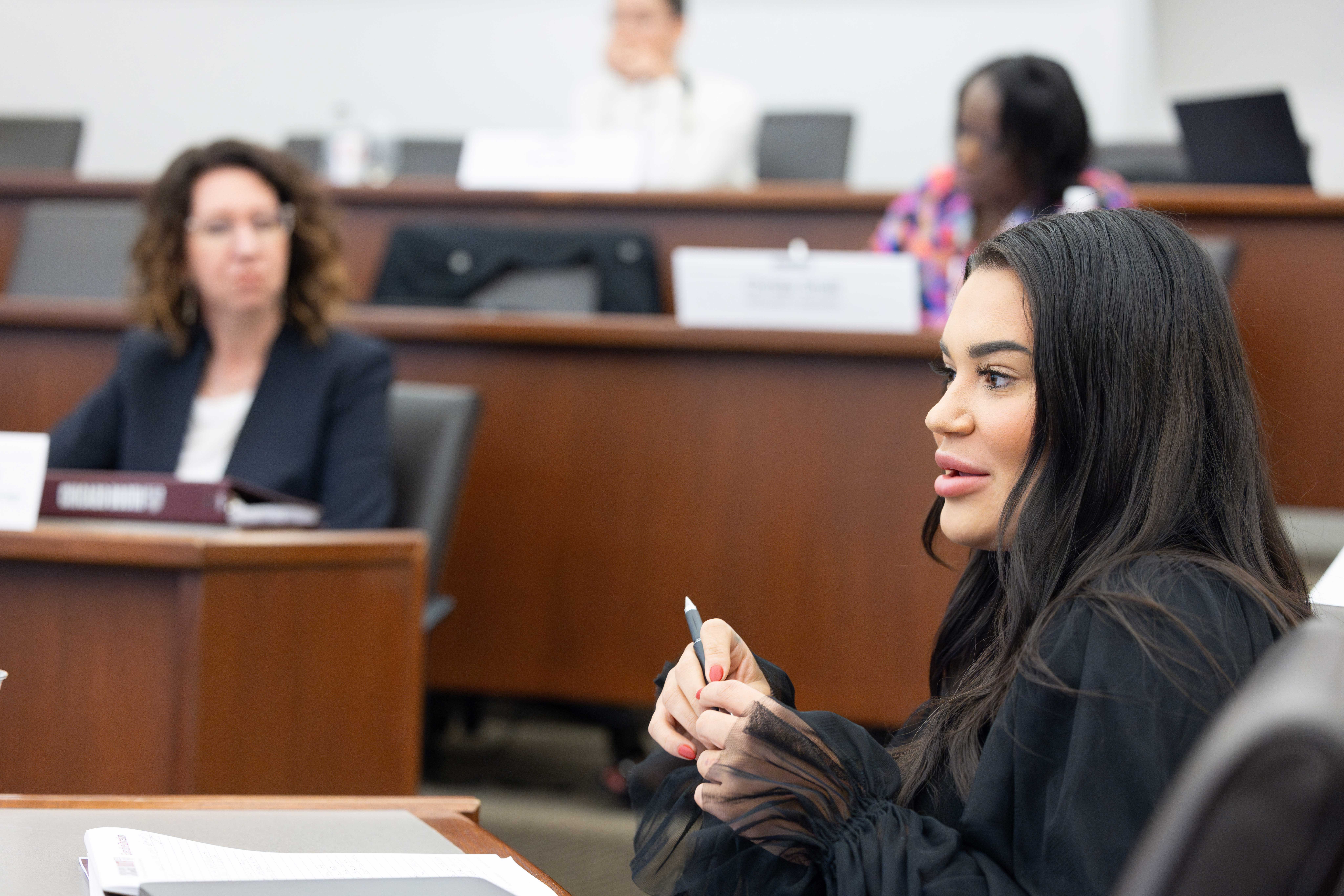 Executive Education female student in a classroom