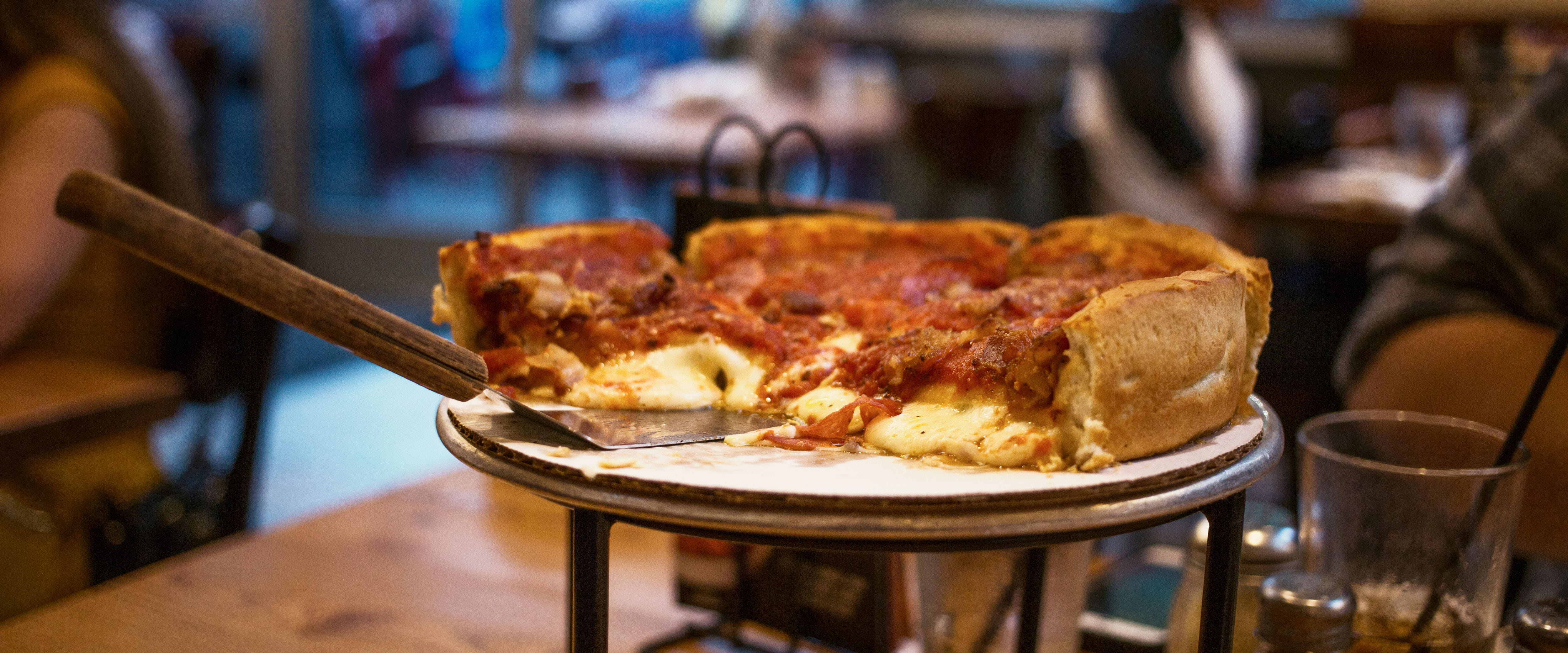 Deep-dish pizza.