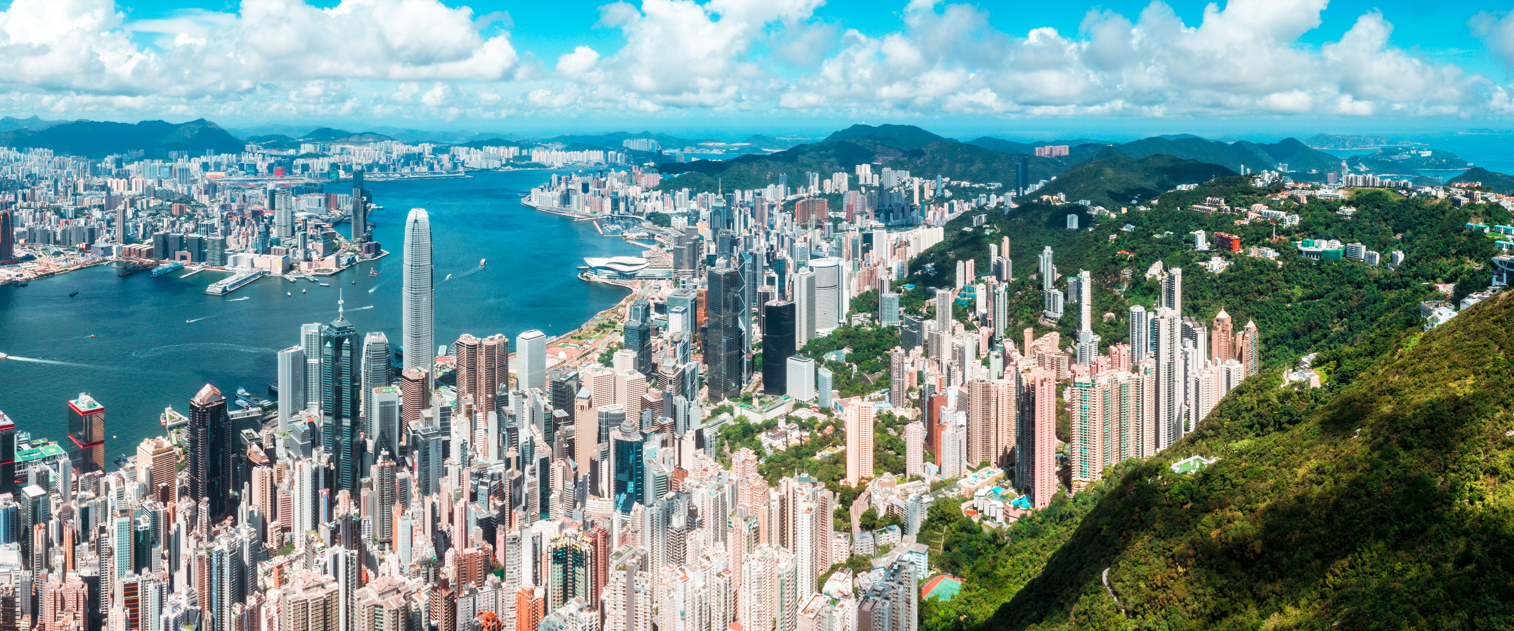 The Hong Kong skyline.