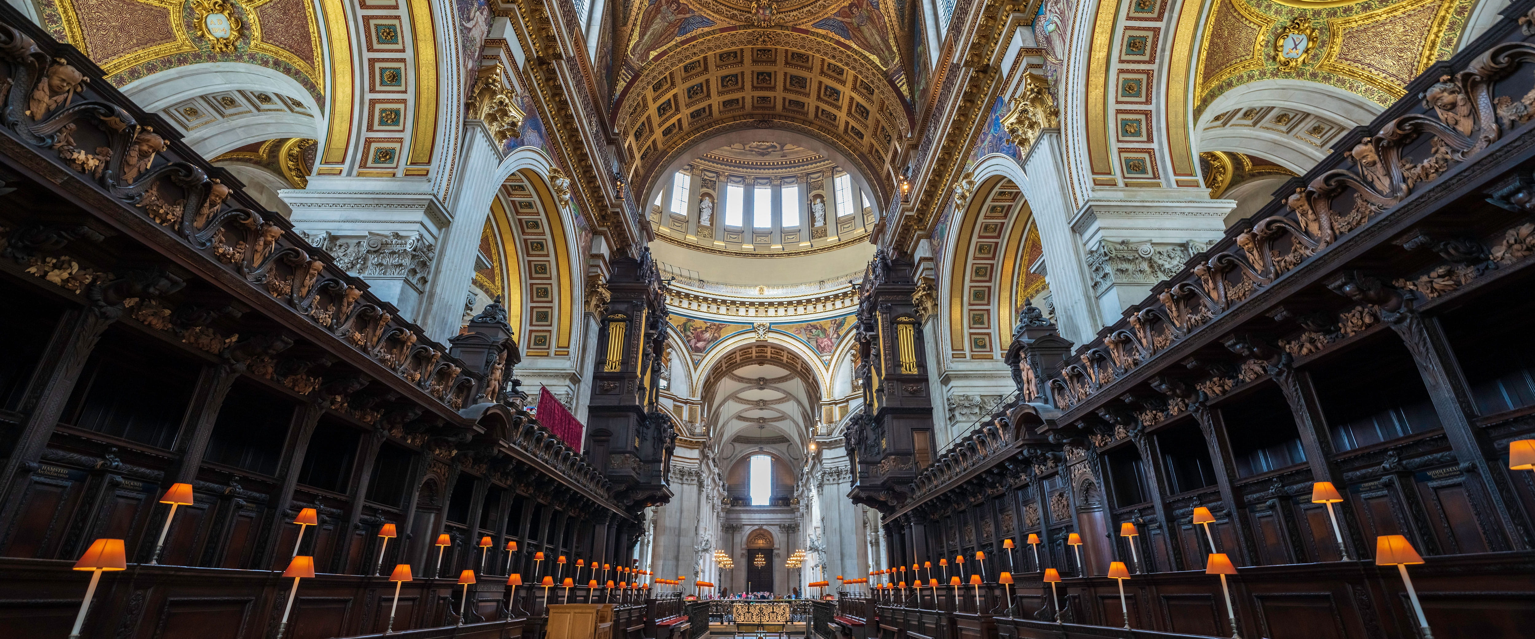 Inside of a library in London.