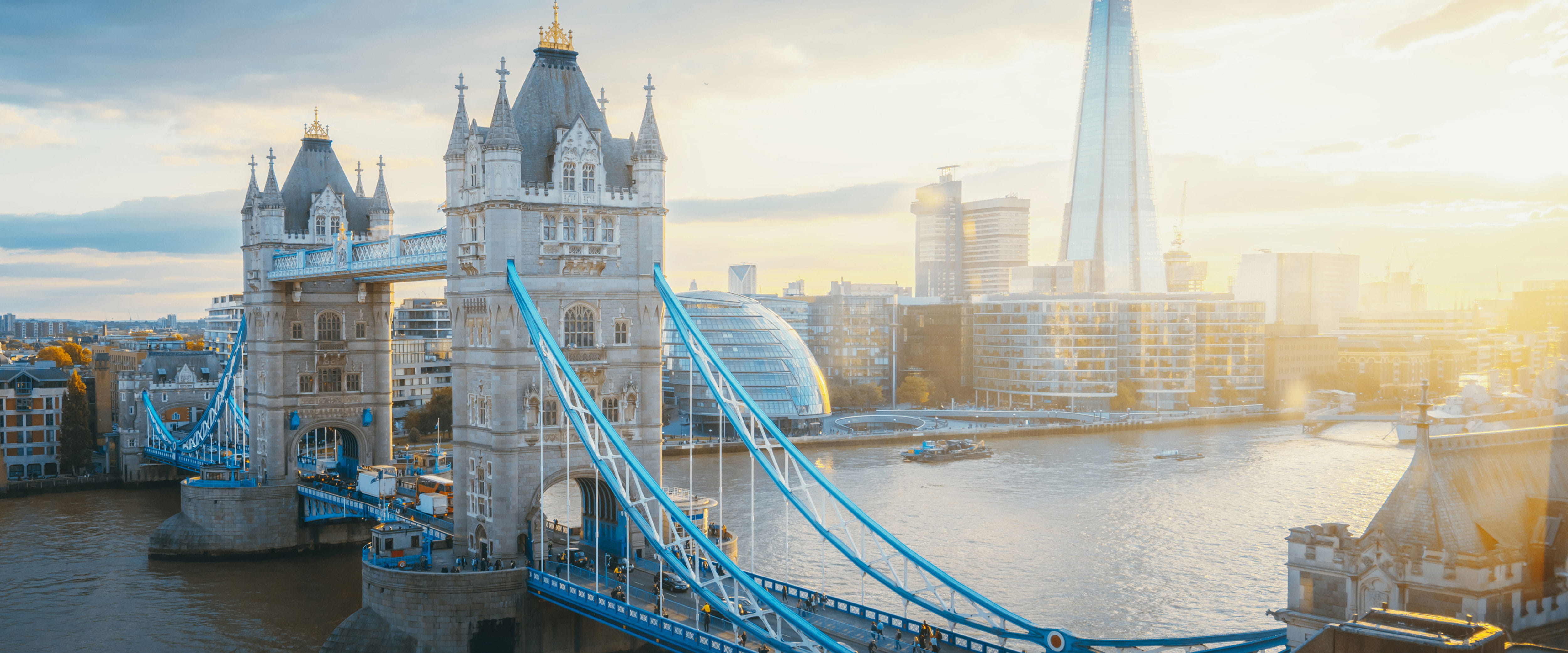 A bridge over a river in London.