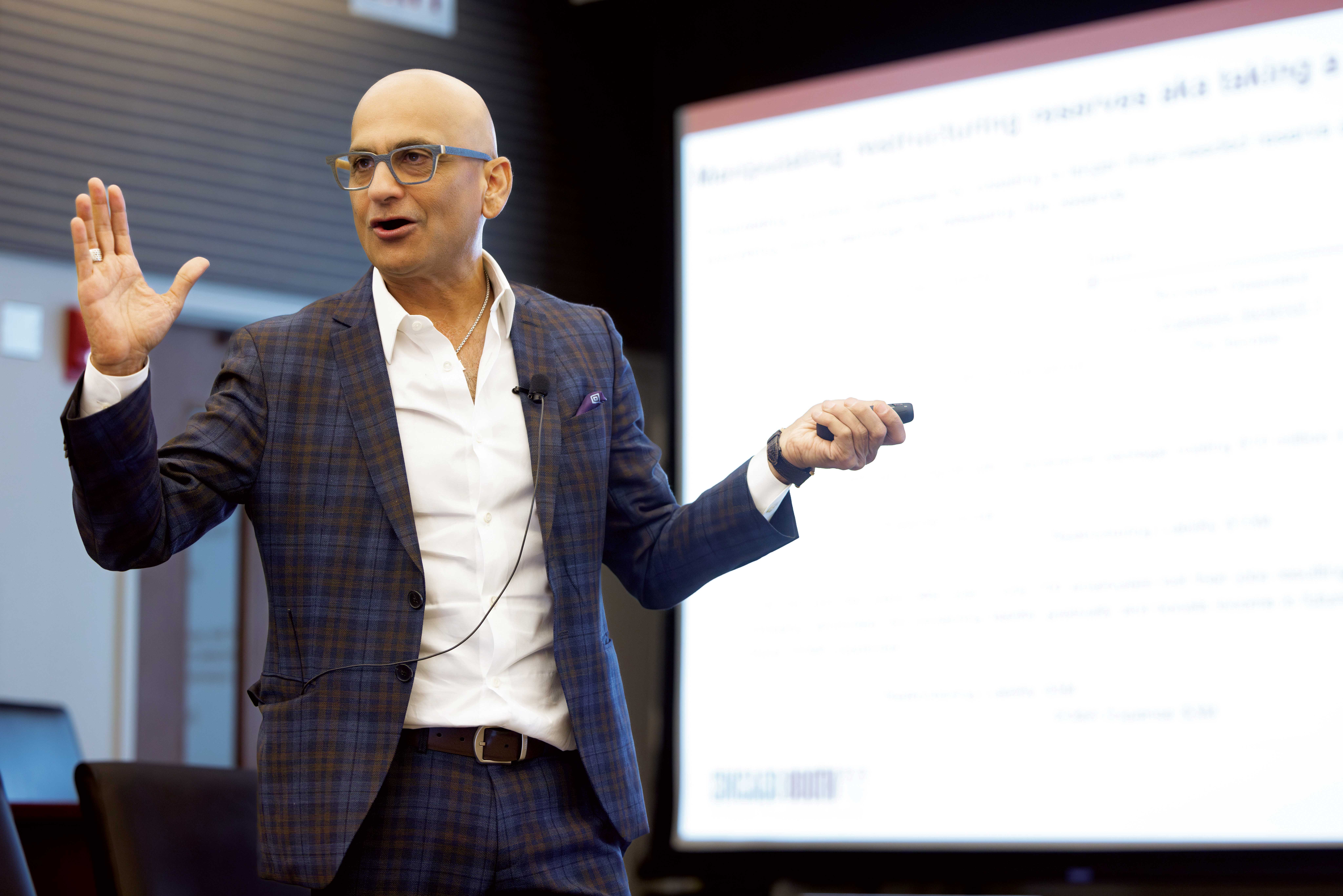 Executive Education Finance Professor speaking in a class